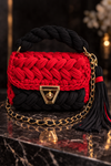 Rouge Noir Crochet Luxe Clutch
