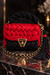 Rouge Noir Crochet Luxe Clutch