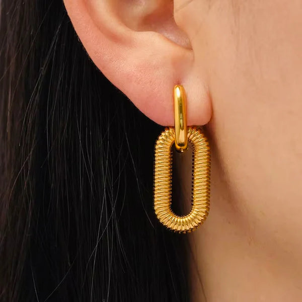 Seren Gold Link Earrings