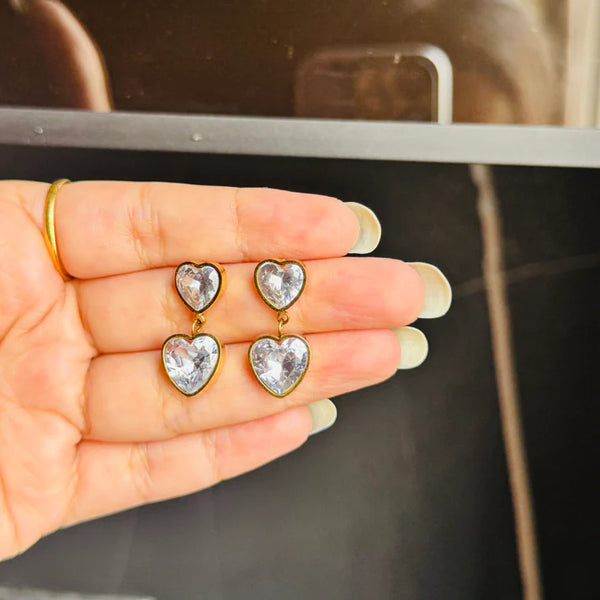 Celestria Twin Heart Earrings