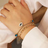 Sapphire Aura Evil Eye Bracelet