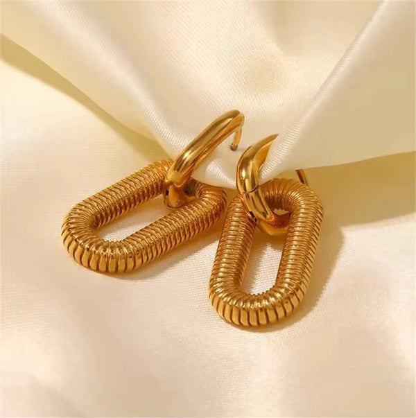 Seren Gold Link Earrings