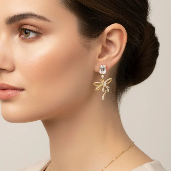 Elaria Ribbon Luxe Earrings