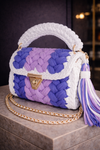 Lilac Aura Crochet Luxe Clutch