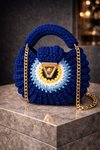 Midnight Aura Crochet Luxe Clutch