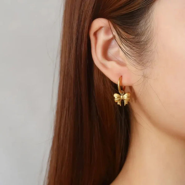 Amoura Bow Hoop Earrings