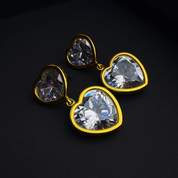 Celestria Twin Heart Earrings