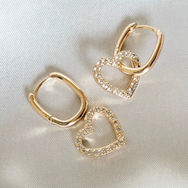 Aveline Heart Drop Earrings