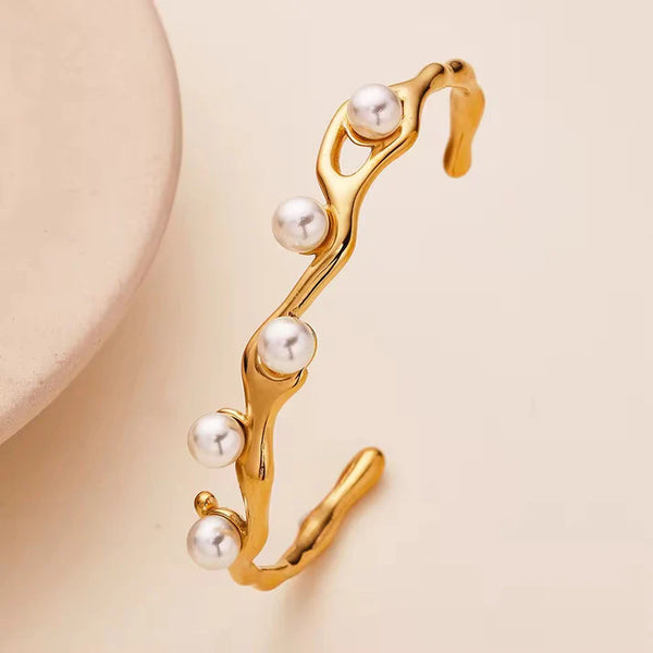 Lunelle Pearl Cuff Bracelet