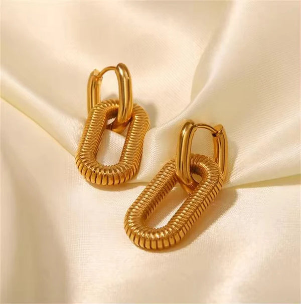 Seren Gold Link Earrings