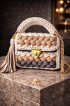 Sandstone Ivory Crochet Luxe Clutch
