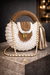 Ivory Mocha Aura Crochet Luxe Clutch