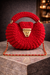 Crimson Halo Knot Crochet Luxe Clutch