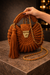 Amber Halo Knot Crochet Luxe Clutch